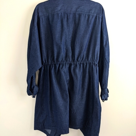 DENIM Shark Bite Shawl Collar Jacket S - Picture 13 of 14